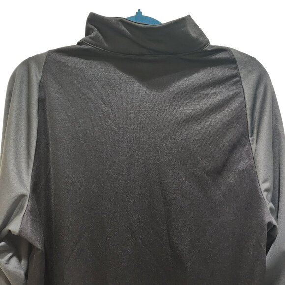Nike Men's Dri Fit Black Gray Full Zip Track Jacket Shirt Size M 2 Pockets - Picture 7 of 12